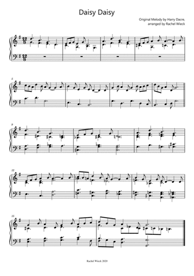 Daisy Daisy (piano) (arr. Rachel Wieck)