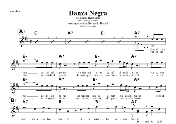 Danza Negra (arr. Bernardo Bernal Hidalgo)