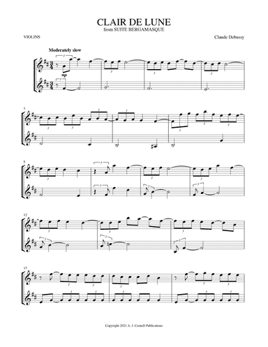 Clair de lune (from Suite Bergamasque) (arr. Mark Phillips)