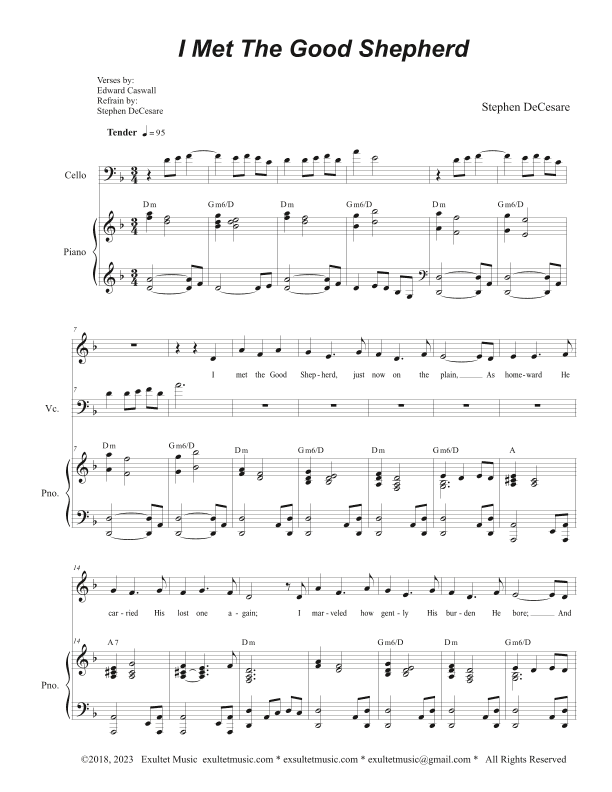 I Met The Good Shepherd (Vocal solo)