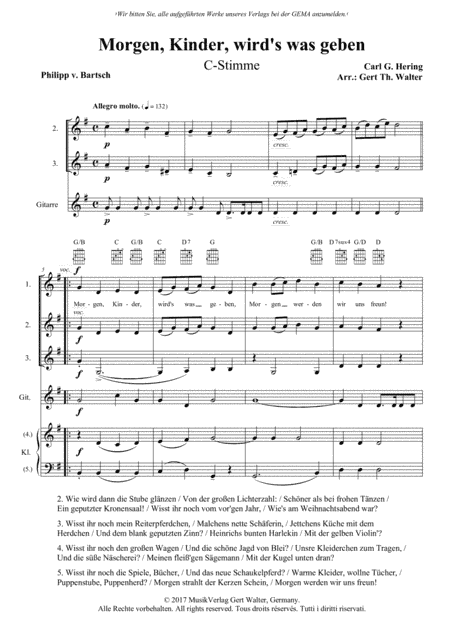 Tomorrow, Children, You'll Get Something (arr. Gert Th. Walter)