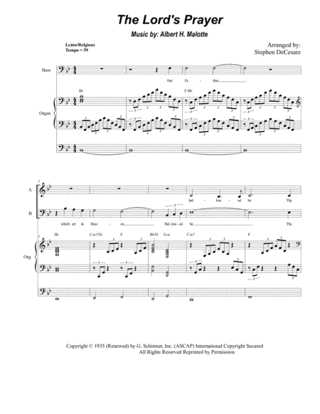 The Lord's Prayer (arr. Stephen DeCesare)