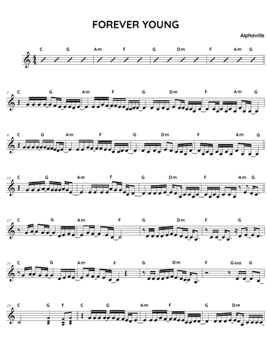 Forever Young (arr. Fake book Guy)