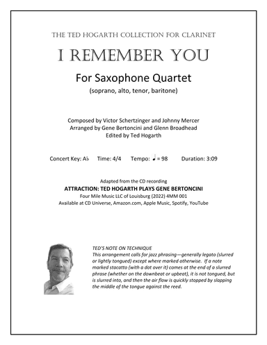 I Remember You (arr. Gene Bertoncini and Glenn Broadhead)