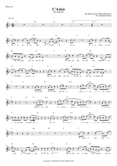 L' Aziza (arr. Stephane ELSINY)