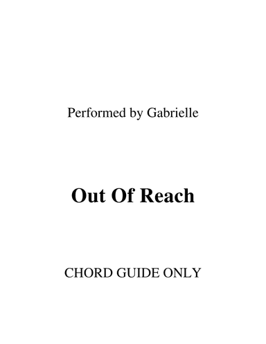 Out Of Reach (arr. RWM)