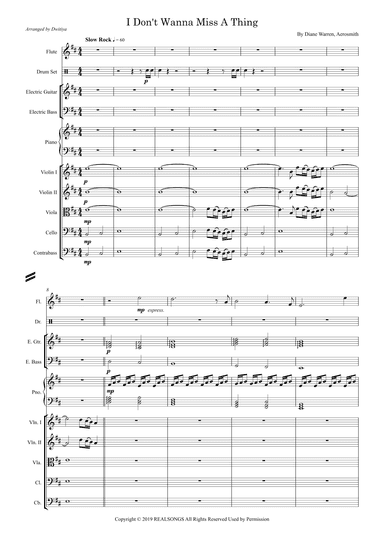 I Don't Want To Miss A Thing (arr. Dwitiya)