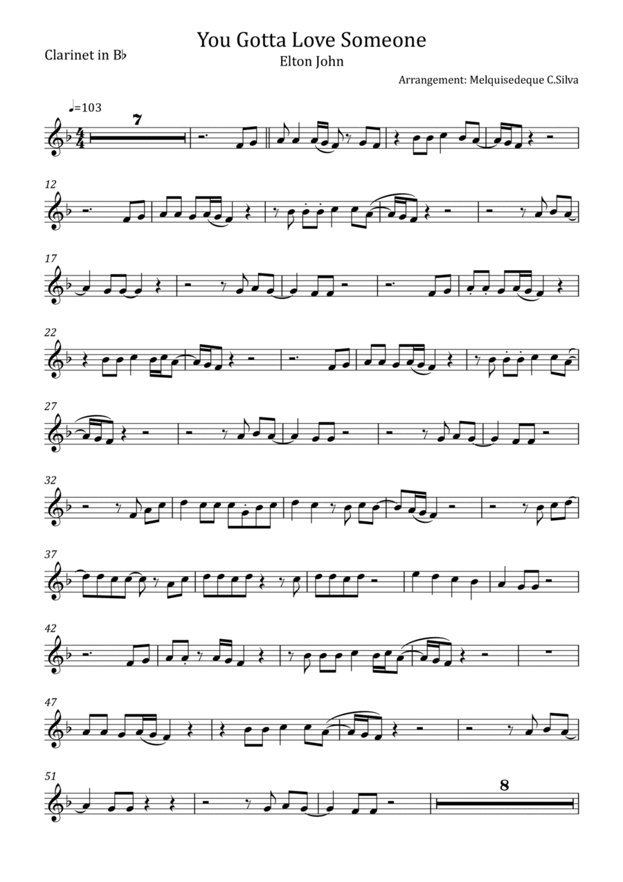 You Gotta Love Someone (arr. Melquisedeque C.Silva)