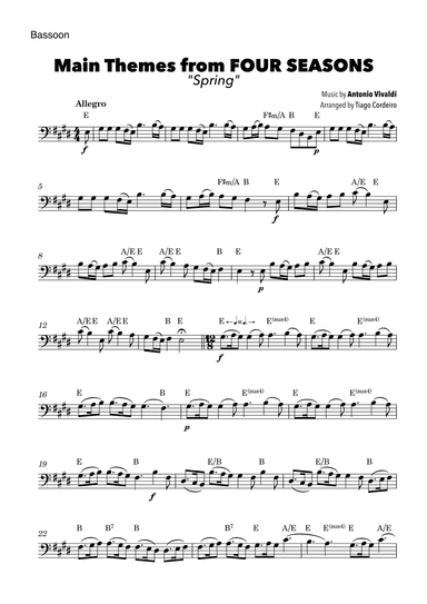 Main Themes from Four Seasons “Spring” (arr. Tiago Cordeiro)
