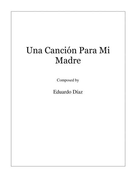 Una Canción Para Mi Madre