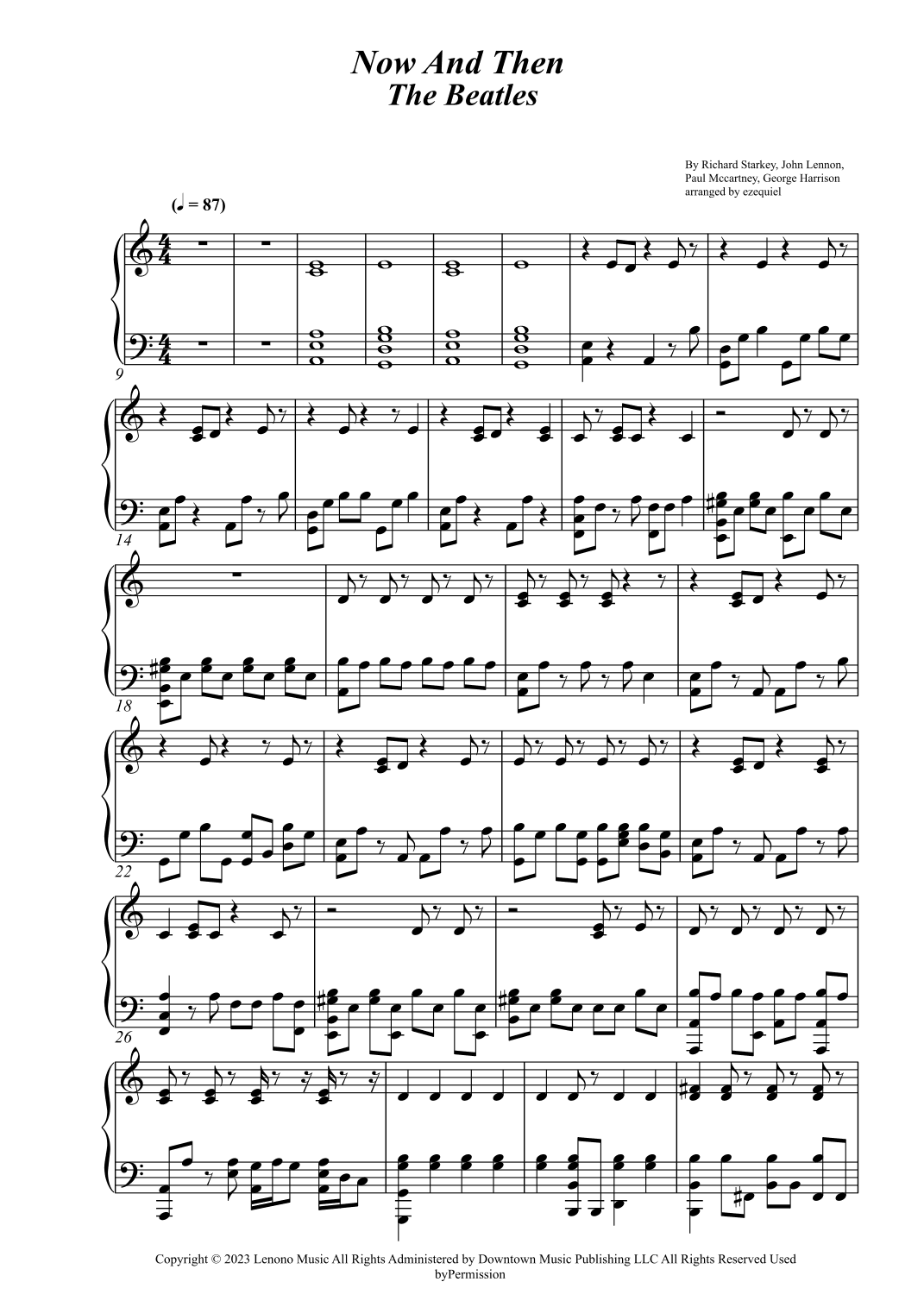 Now And Then (arr. BY EZEQUIEL EDIÇÕES)