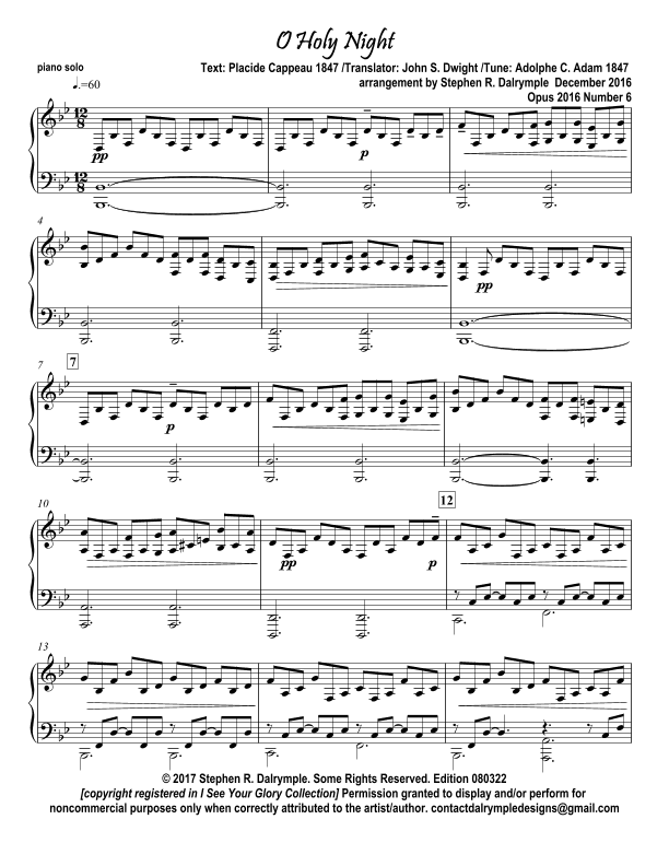 O Holy Night (arr. Stephen R Dalrymple)