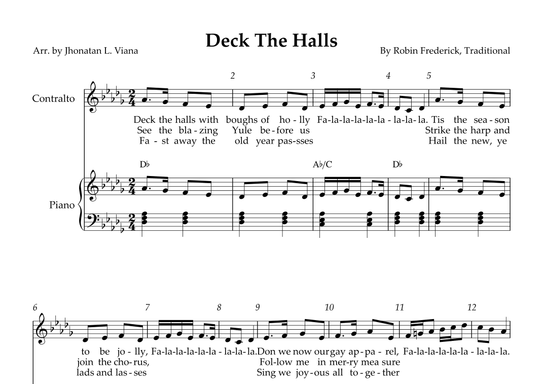 Deck The Halls (arr. Jhonatan Lucio Viana)