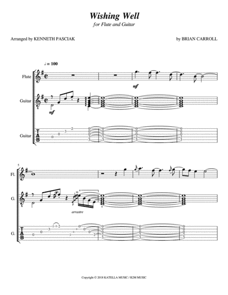 Wishing Well (arr. Kenneth Pasciak)