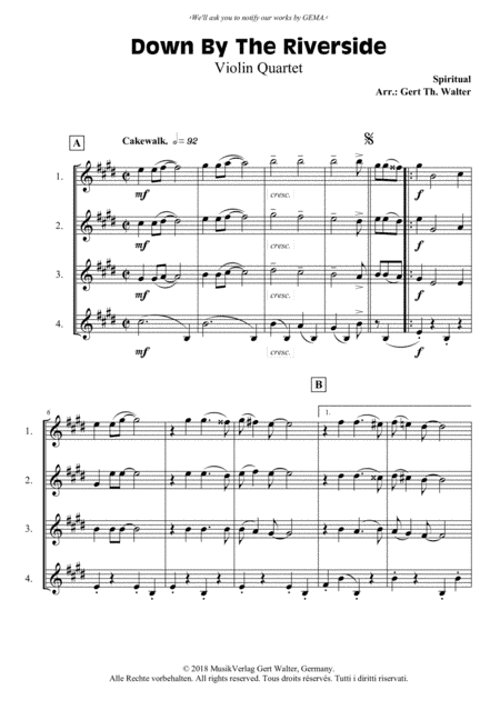 Down By The Riverside (arr. Gert Th. Walter)