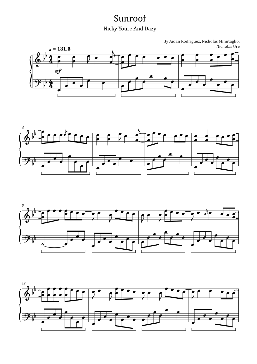 Sunroof (arr. poon)