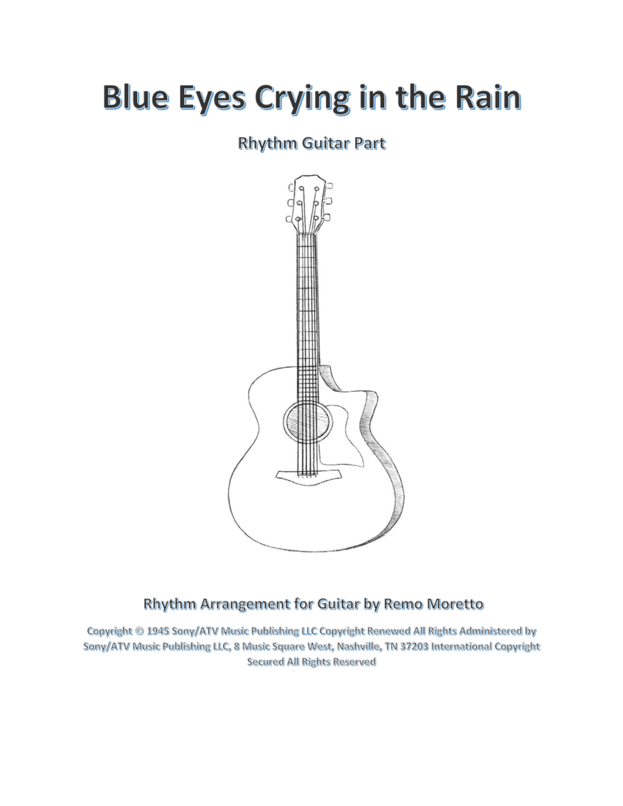Blue Eyes Crying In The Rain (arr. Remo Moretto)