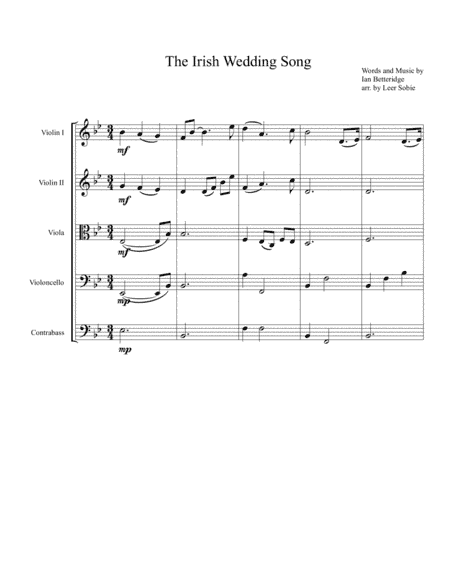 The Irish Wedding Song (arr. Leer Sobie)