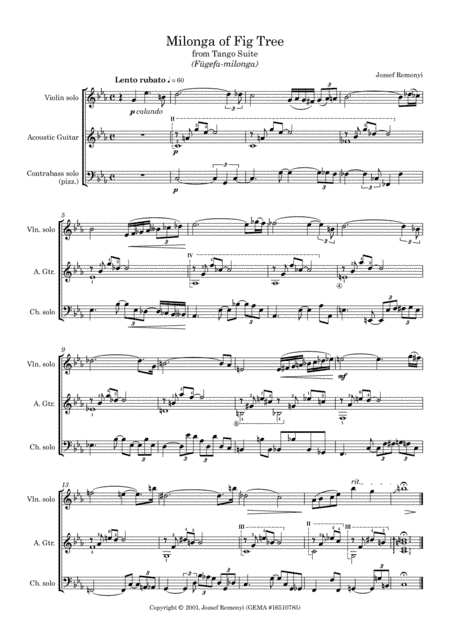 Milonga of Fig Tree (from Tango Suite) - A4 version