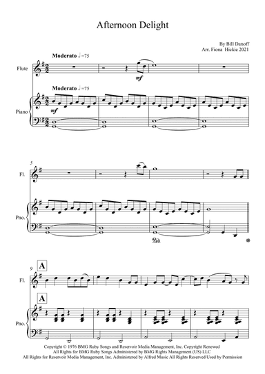 Afternoon Delight (arr. Fiona Hickie)