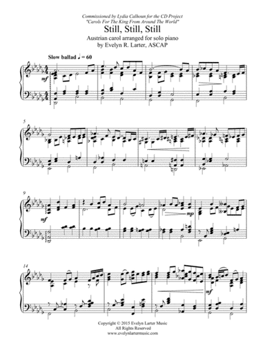 Still, Still, Still (arr. Evelyn Larter Music)