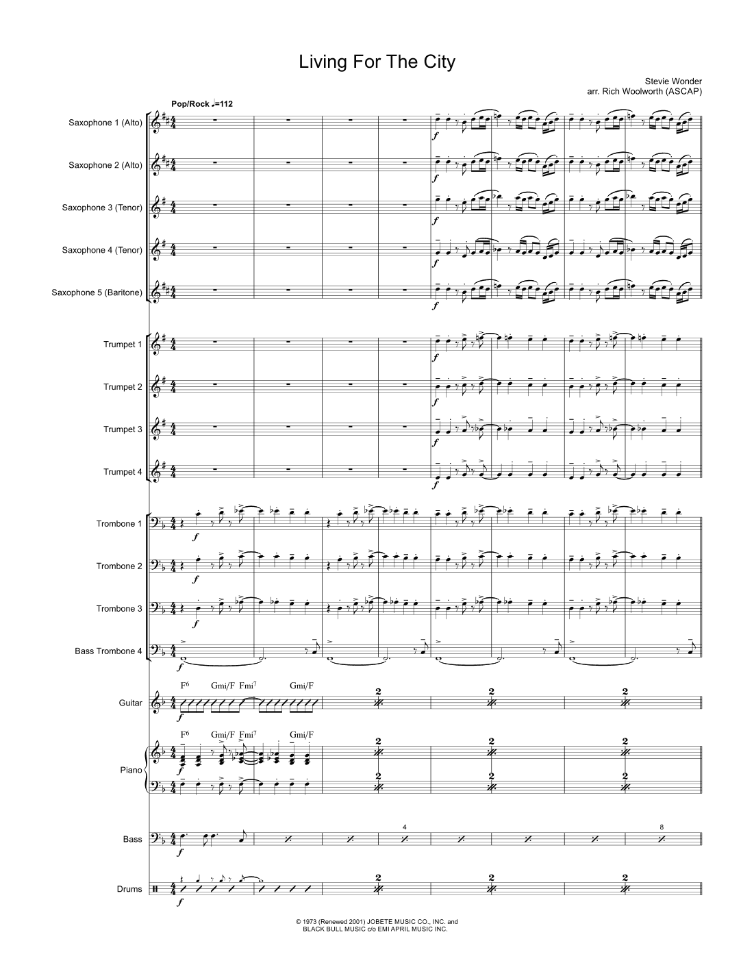 Living For The City (arr. Rich Woolworth)