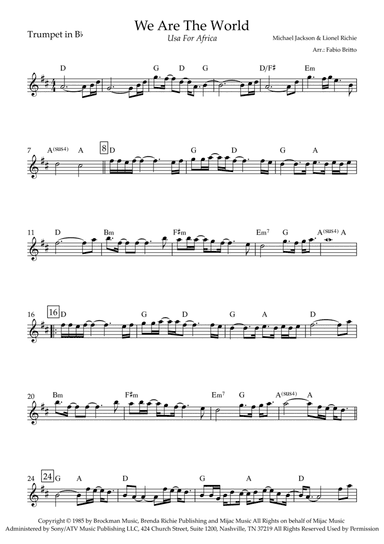We Are The World (arr. Fabio Britto)