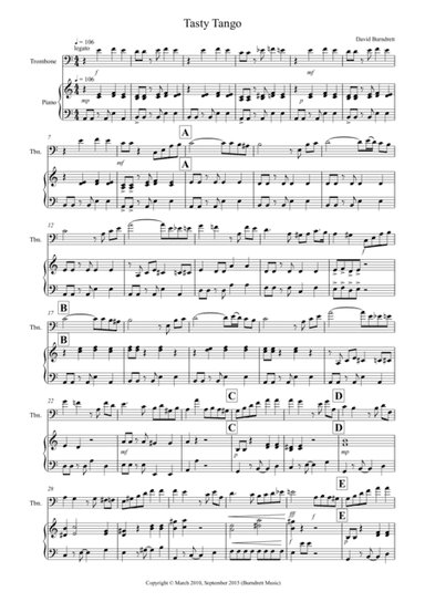 Tasty Tango for Trombone and Piano