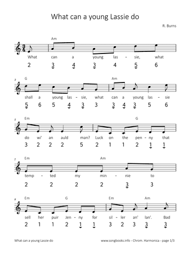 What can a young Lassie do (arr. songbooks.info)