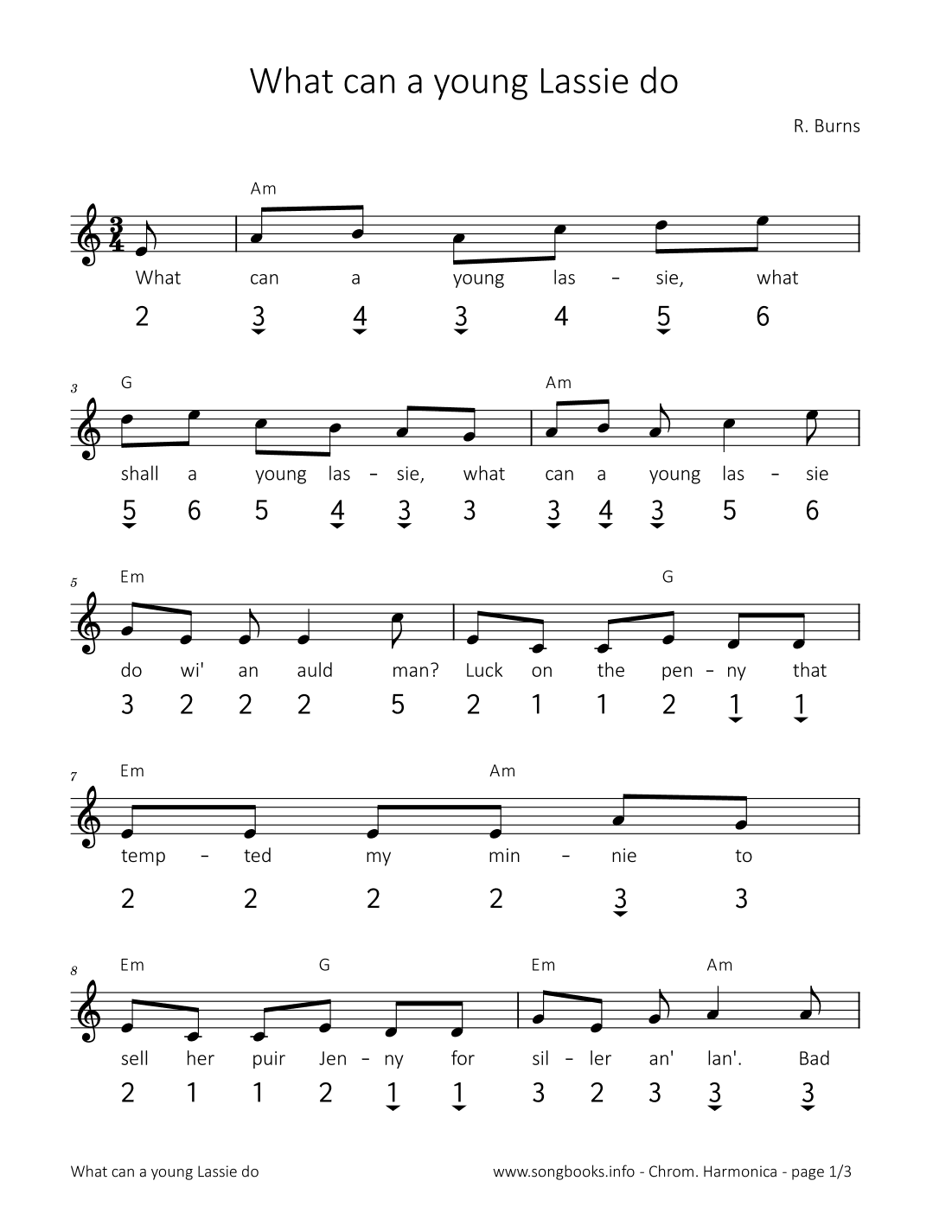 What can a young Lassie do (arr. songbooks.info)