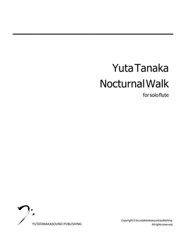 Nocturnal Walk for solo flute