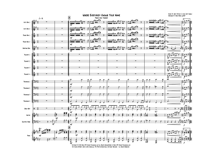 Where Everybody Knows Your Name (arr. Sean Breen)