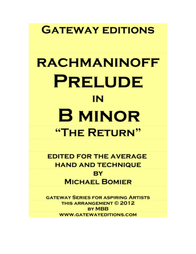 Prelude in B minor Op.32 No.10 (arr. Michael Bomier)