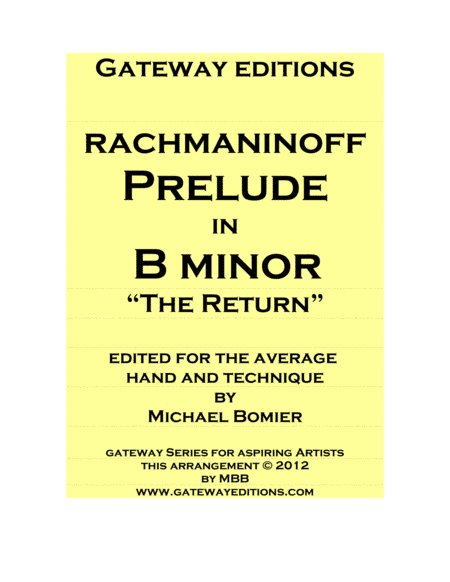 Prelude in B minor Op.32 No.10 (arr. Michael Bomier)