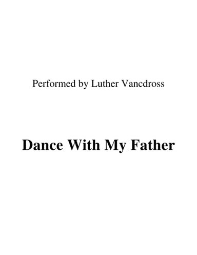 Dance With My Father (arr. Ronn M)