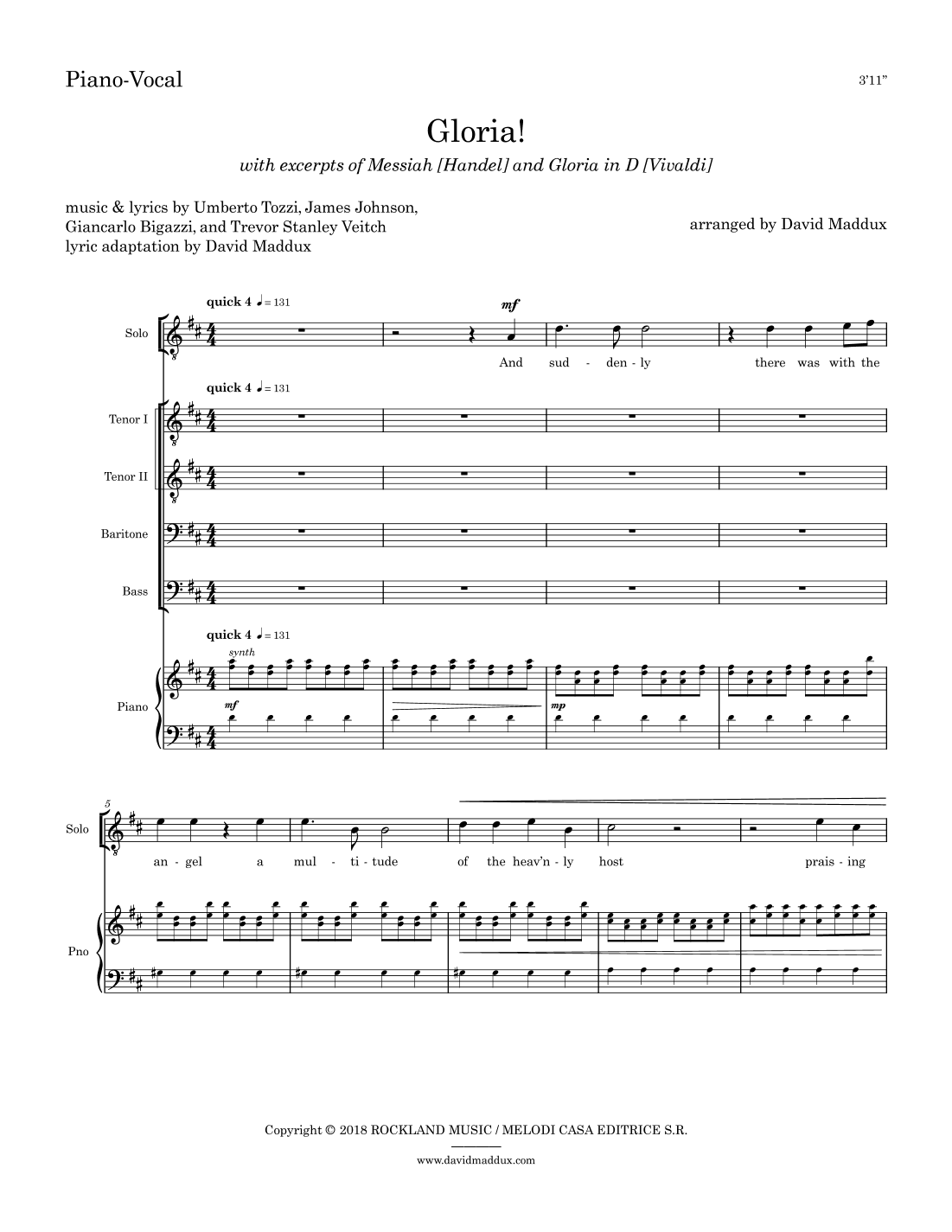 Gloria (arr. David Maddux)