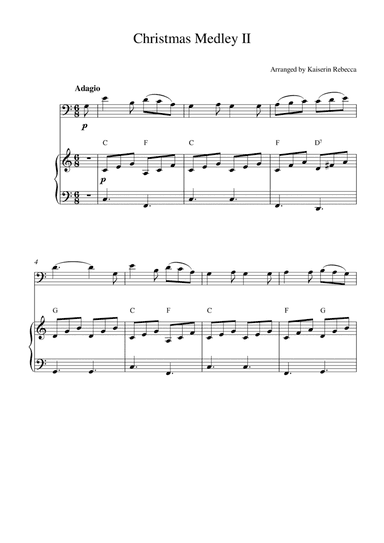 Christmas Medley II (for cello solo and piano accompaniment) (arr. Kaiserin Rebecca)