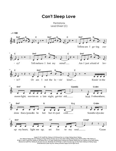 Can't Sleep Love (arr. Charles Lee)