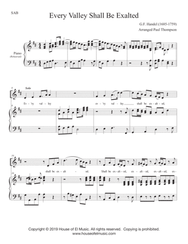 Every Valley - The Messiah for Young Voices (SAB) (arr. Paul Thompson)
