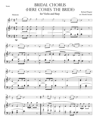 Bridal Chorus (Here Comes the Bride) for Violin & Harp Duo (arr. Hitoshi Suzuki)