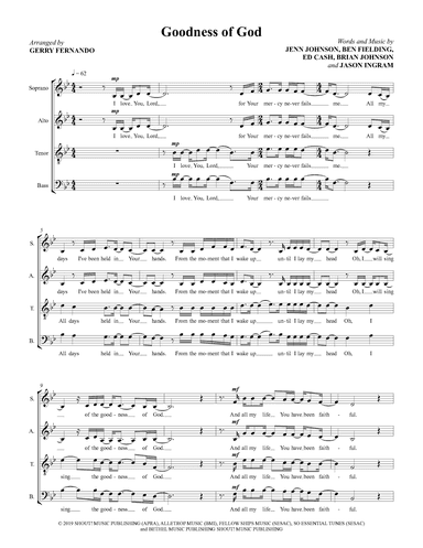 Goodness Of God (arr. Gerry Fernando)