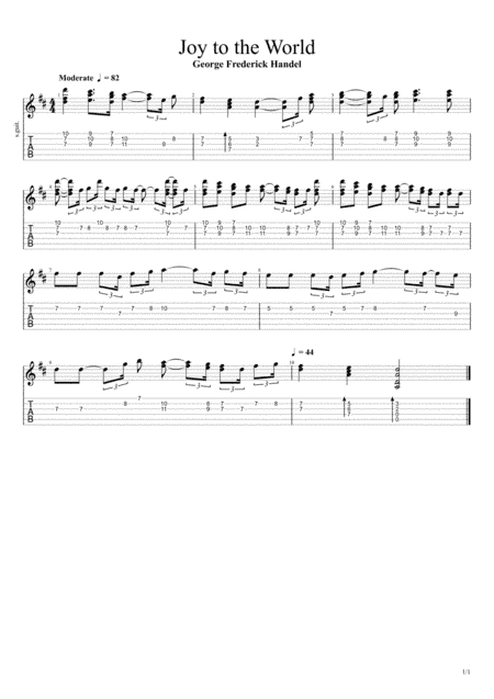 Joy to the World for solo guitar (arr. Hugo Neves)