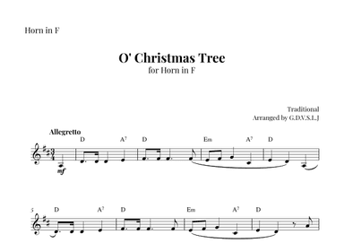 O' Christmas Tree (arr. G.D.V.S.L.J)