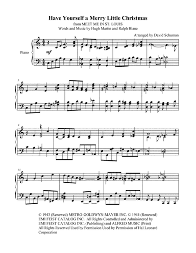 Have Yourself A Merry Little Christmas  from MEET ME IN ST. LOUIS (arr. David Schuman)