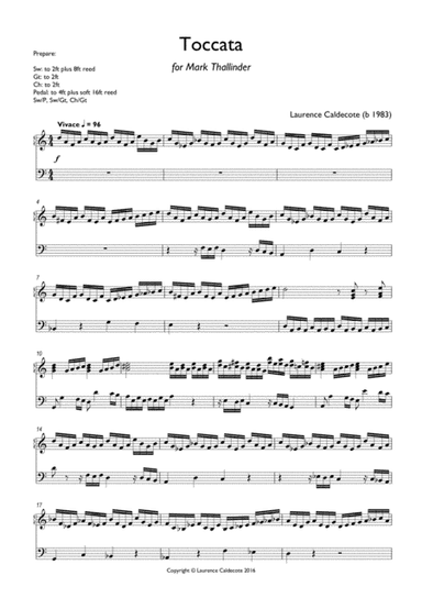 Toccata (for right hand and pedals)