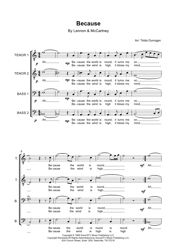 Because (arr. Tidda Durrogan)