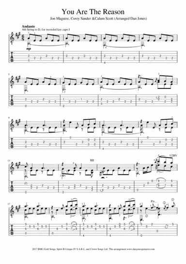 You Are The Reason (arr. Dan Jones)