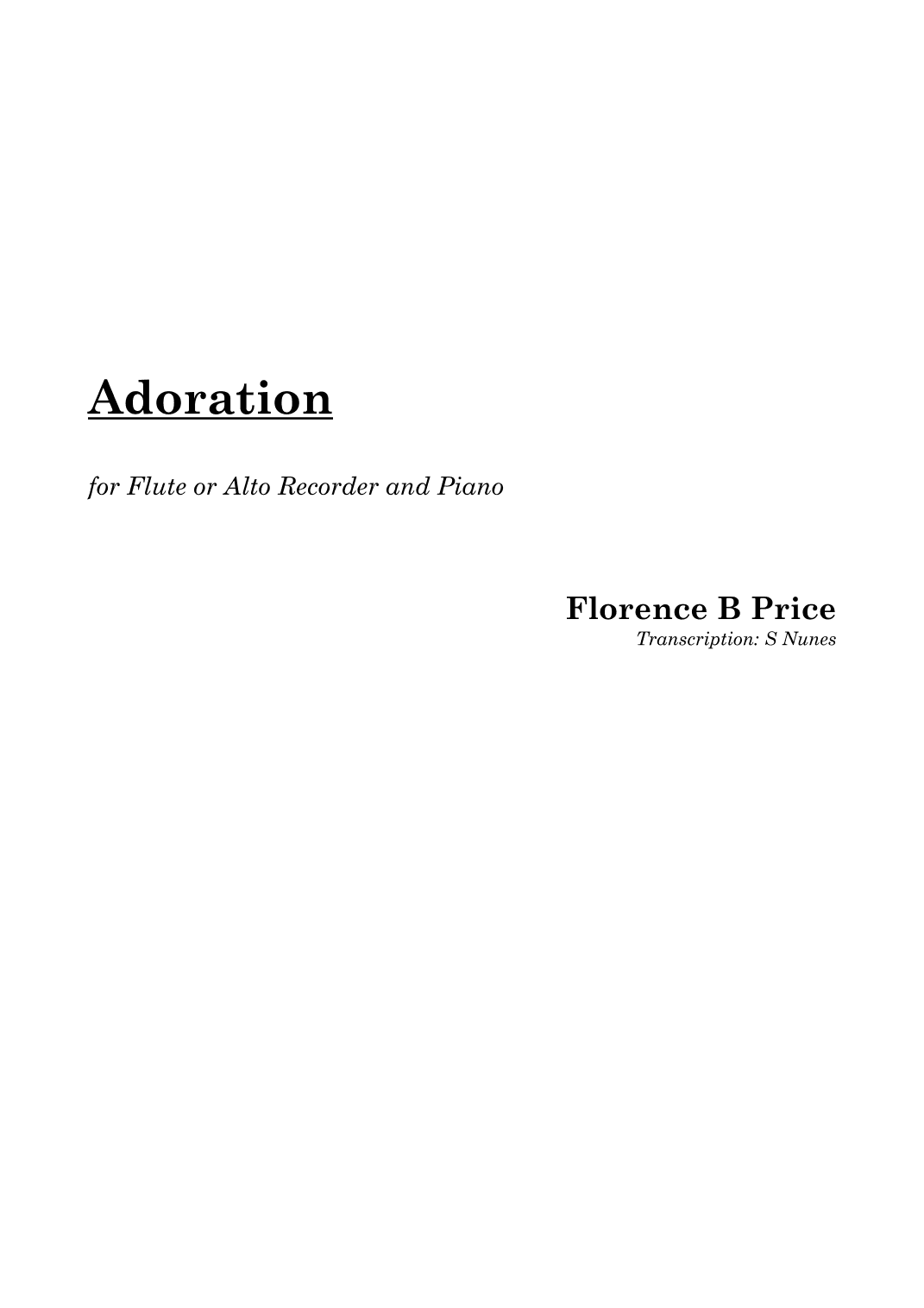 Adoration (arr. Steven Nunes)