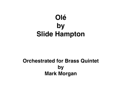 Ole (arr. Mark Morgan)