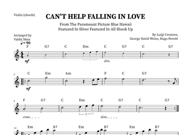 Can't Help Falling In Love (arr. Valdir Maia)